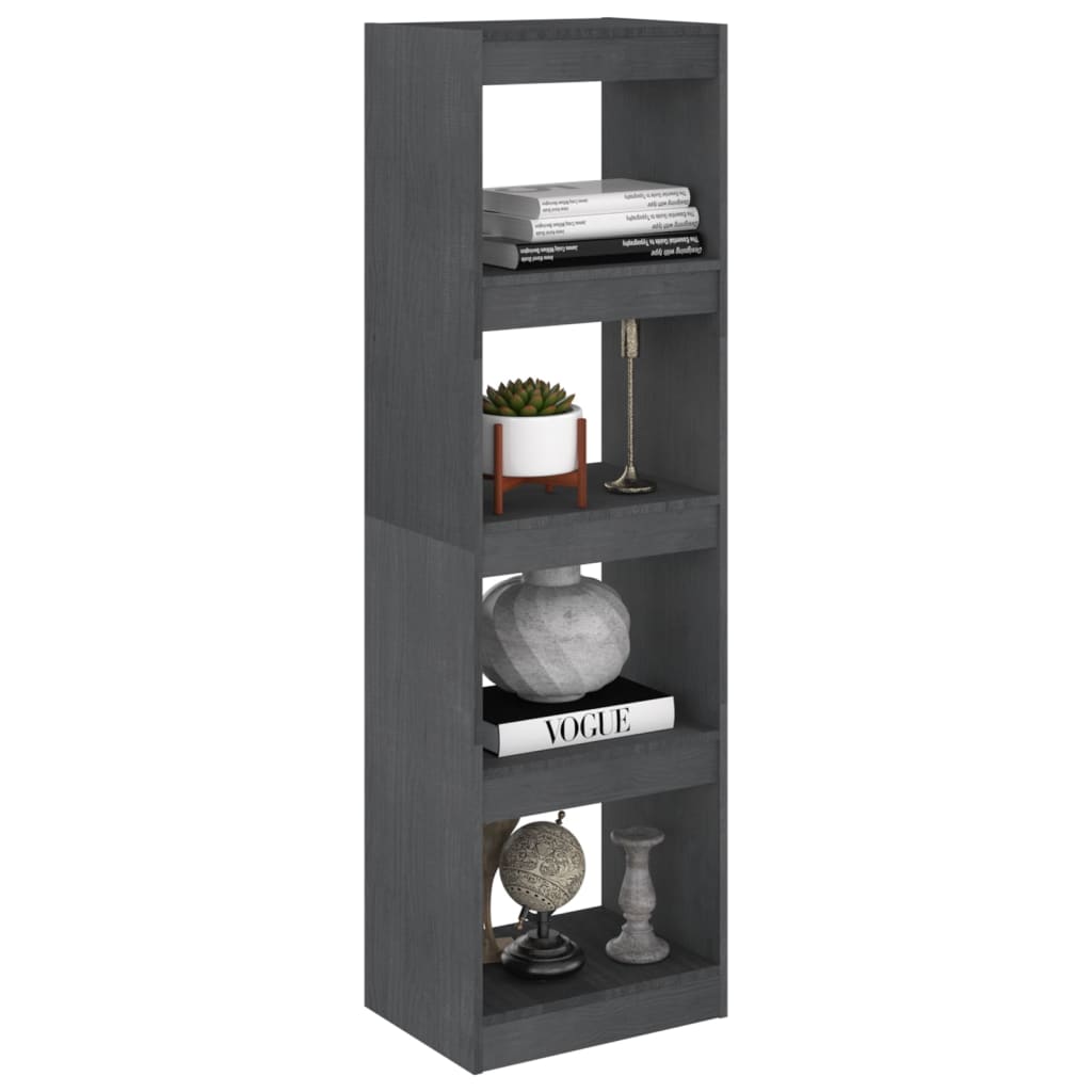 vidaXL Book Cabinet Room Divider Grey 40x30x135.5 cm Pinewood