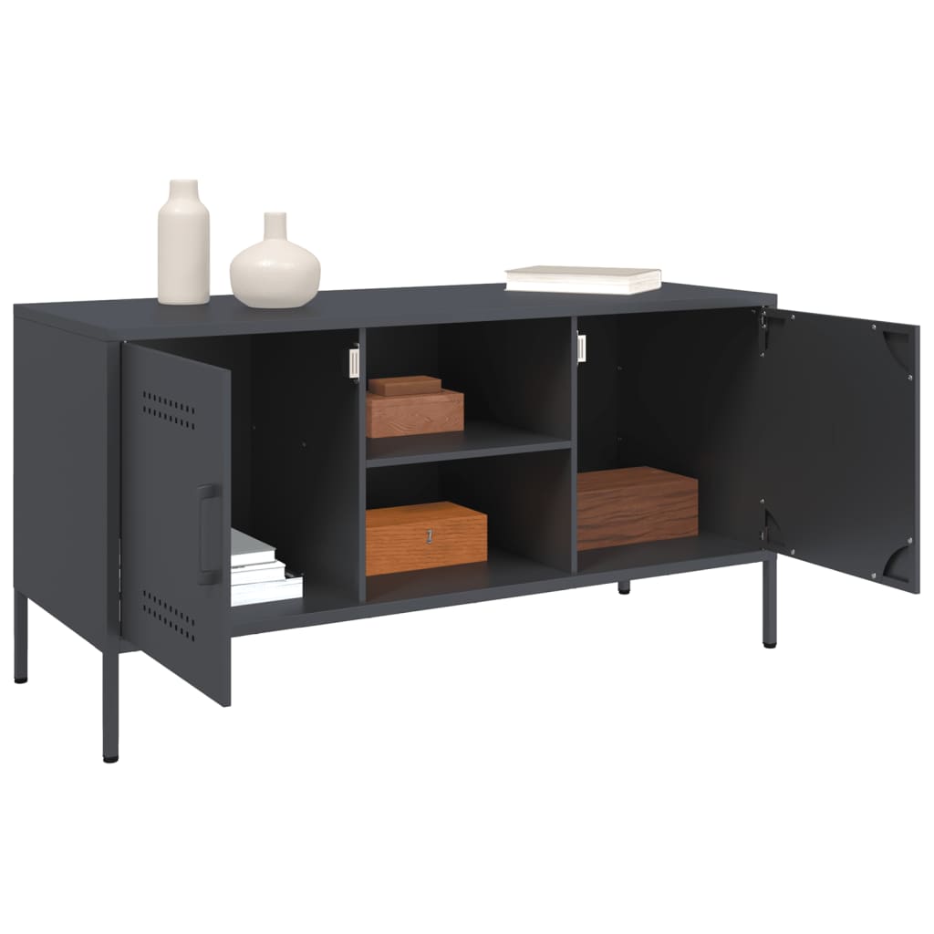 vidaXL TV Cabinet Anthracite 100.5x39x50.5 cm Steel