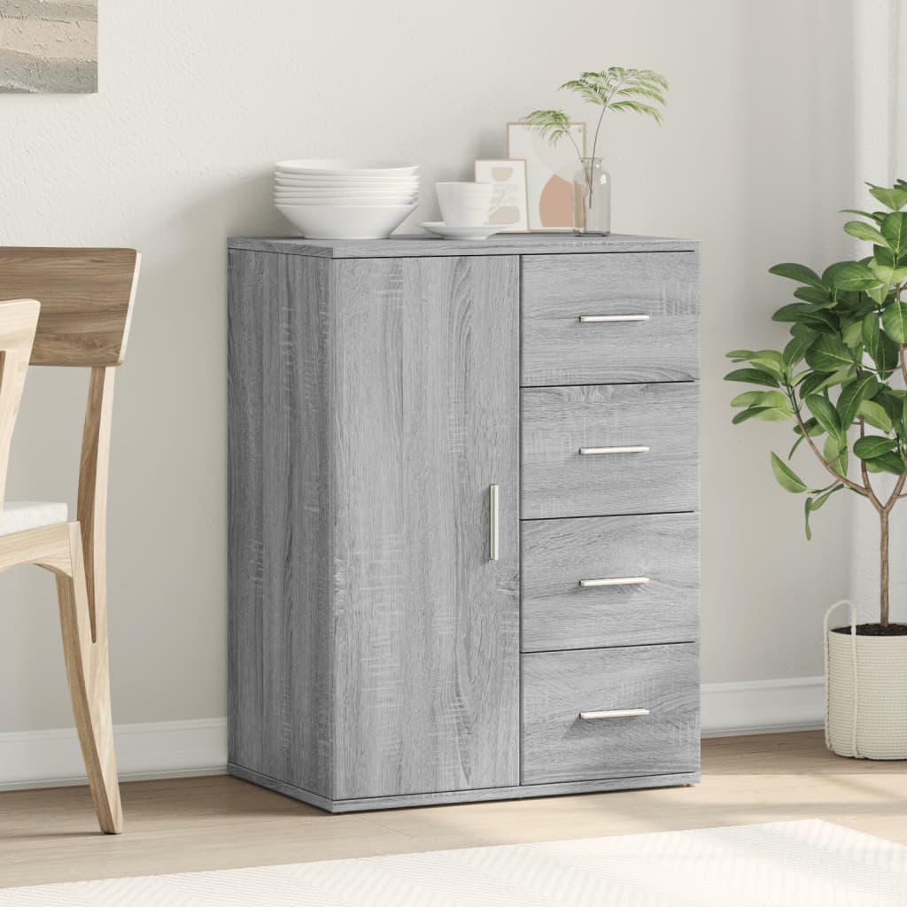 vidaXL Sideboard Grey Sonoma 59x39x80 cm Engineered Wood