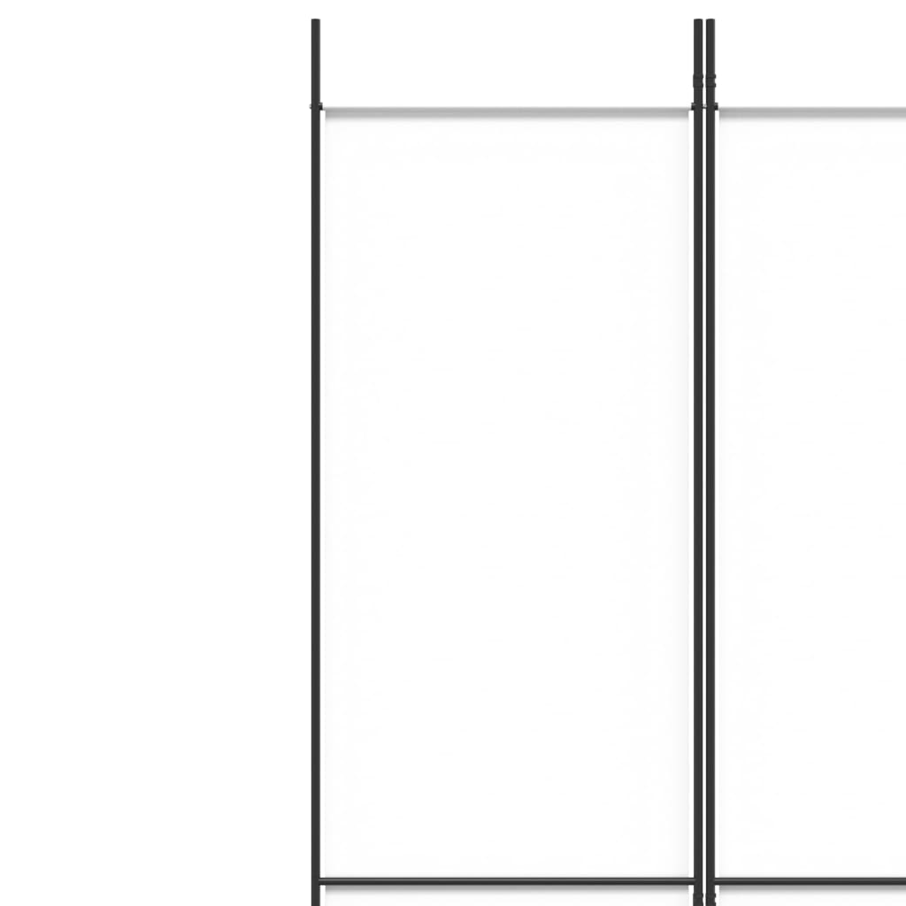 vidaXL 6-Panel Room Divider White 300x220 cm Fabric