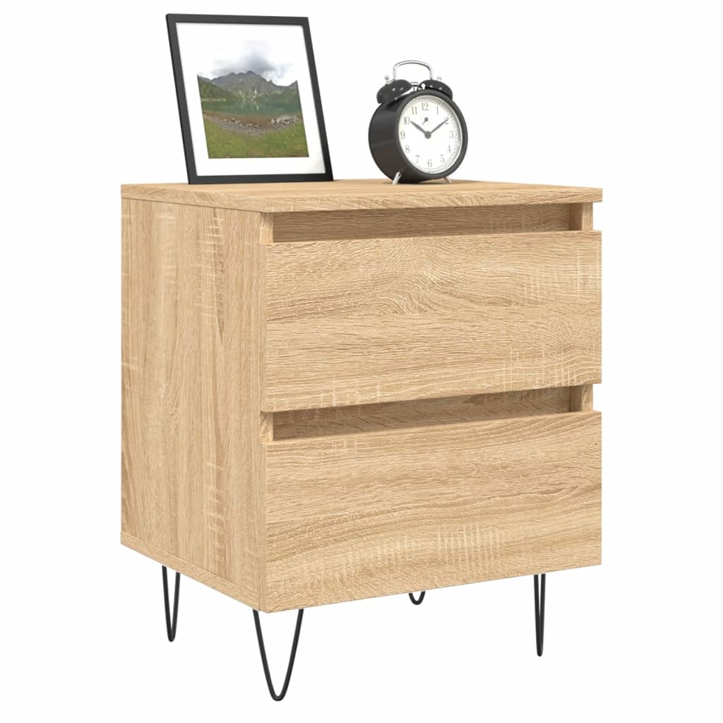 vidaXL Bedside Cabinets 2 pcs Sonoma Oak 40x35x50 cm Engineered Wood