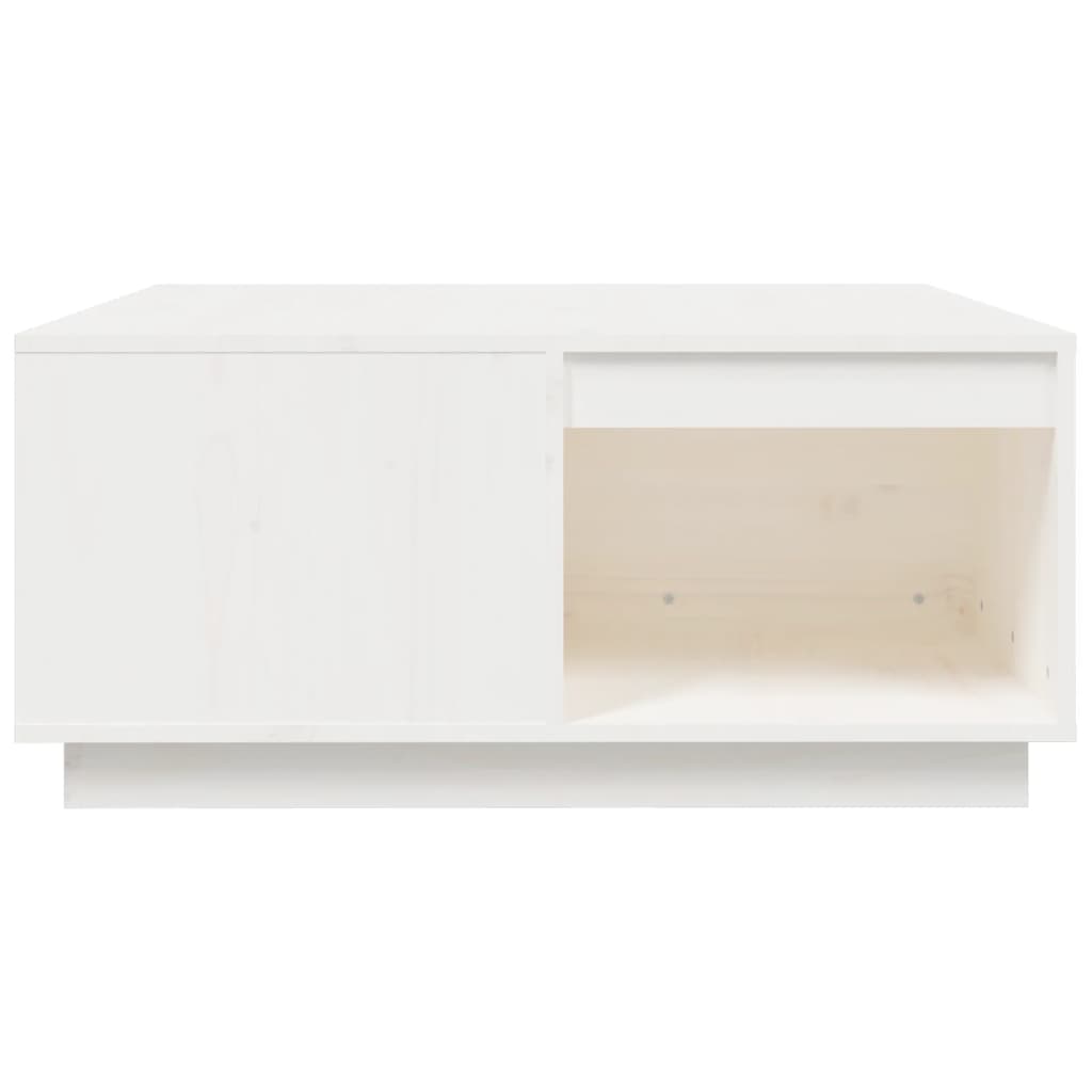 vidaXL Coffee Table White 80x81x36.5 cm Solid Wood Pine