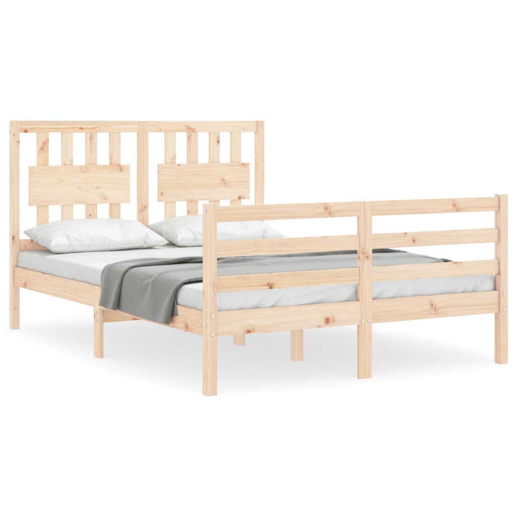 vidaXL Bed Frame without Mattress Small Double Solid Wood