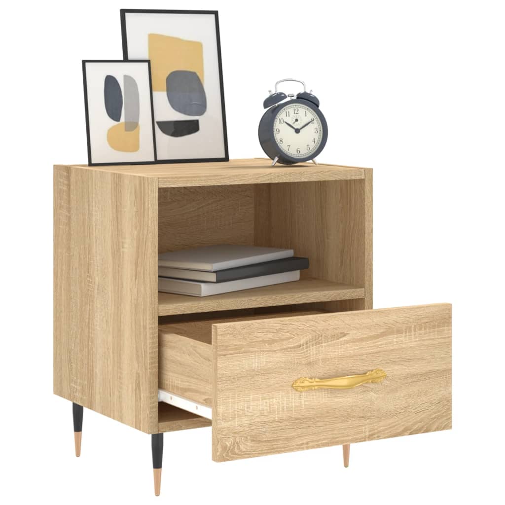 vidaXL Bedside Cabinets 2 pcs Sonoma Oak 40x35x47.5 cm Engineered Wood