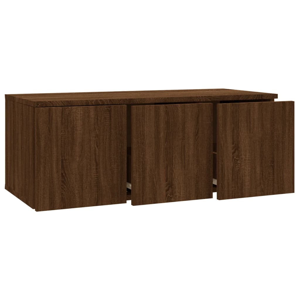 vidaXL TV Cabinet Brown Oak 80x34x30 cm Engineered Wood