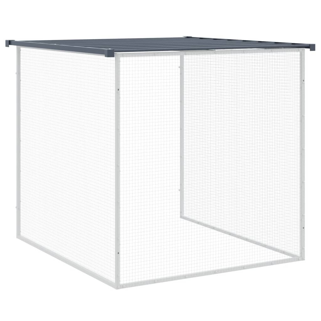 vidaXL Chicken Cage with Roof Anthracite 1003x98x90 cm Galvanised Steel