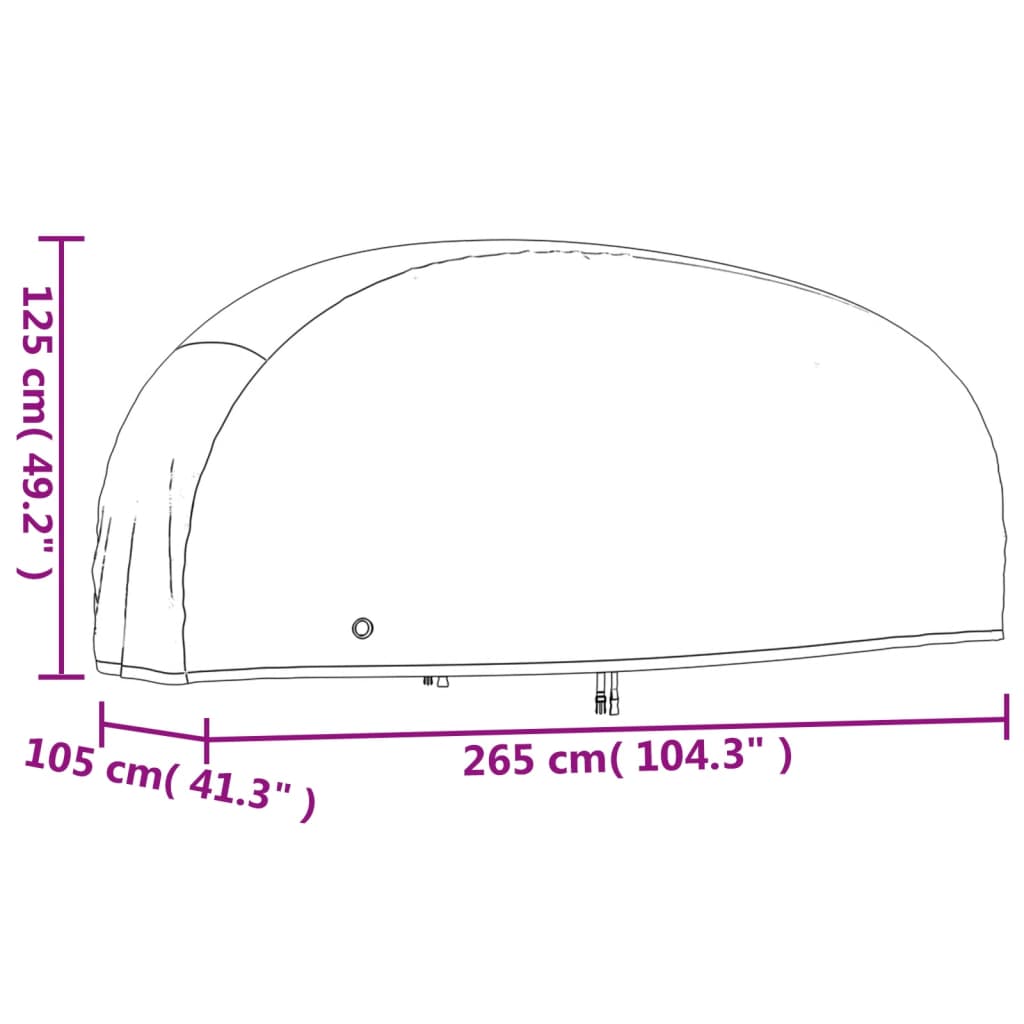 vidaXL Motorcycle Covers 2 pcs 265x105x125 cm 210D Oxford Fabric