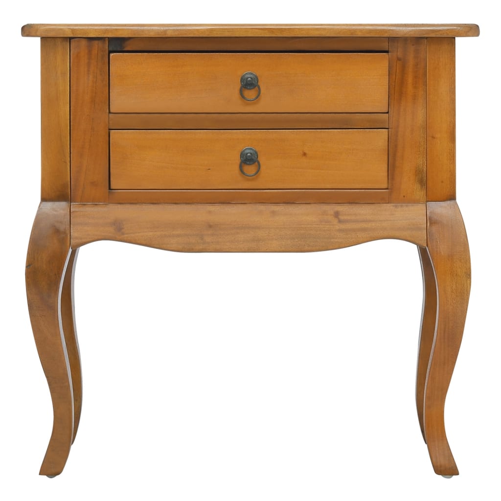 vidaXL Side Table with Drawers 60x30x60 cm Solid Wood Mahogany