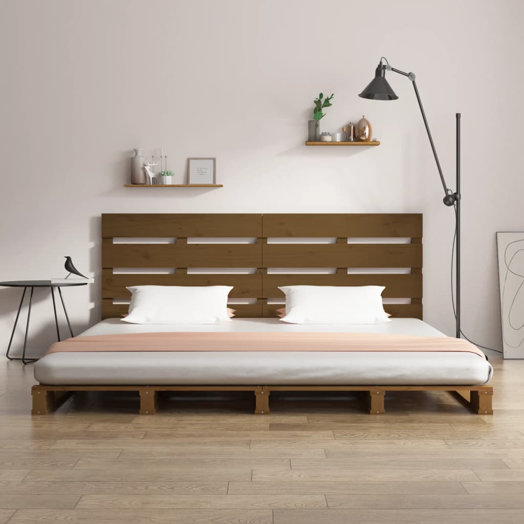 vidaXL Bed Frame without Mattress Honey Brown 150x200 cm King Size Solid Wood Pine