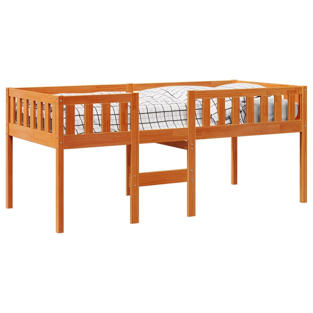 vidaXL Children's Bed without Mattress Wax Brown 75x190 cm Solid Wood Pine