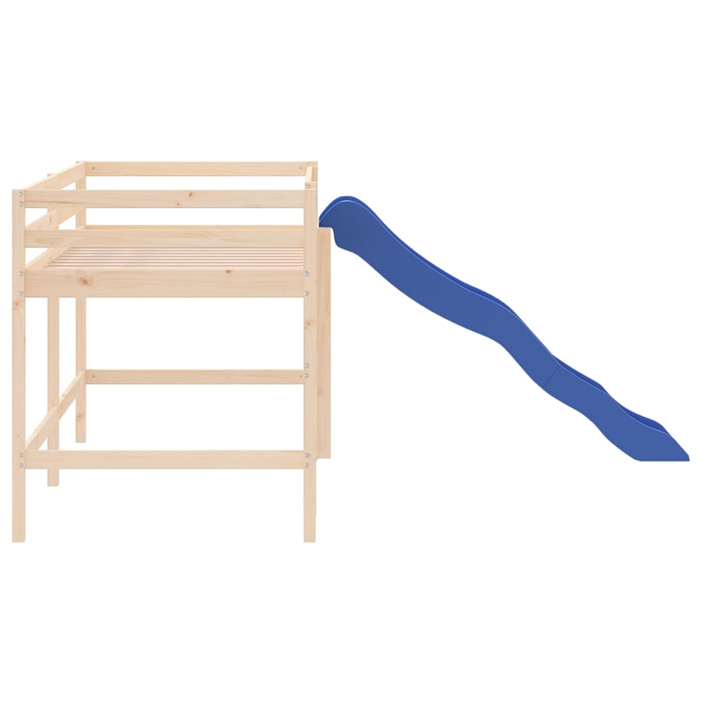 vidaXL Kids' Loft Bed without Mattress with Slide 80x200 cm