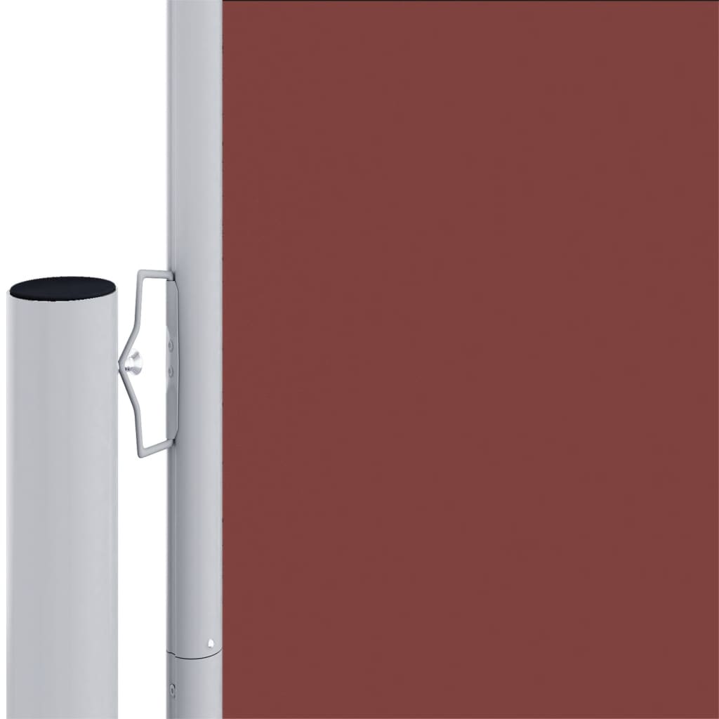 vidaXL Retractable Side Awning Brown 160x600 cm