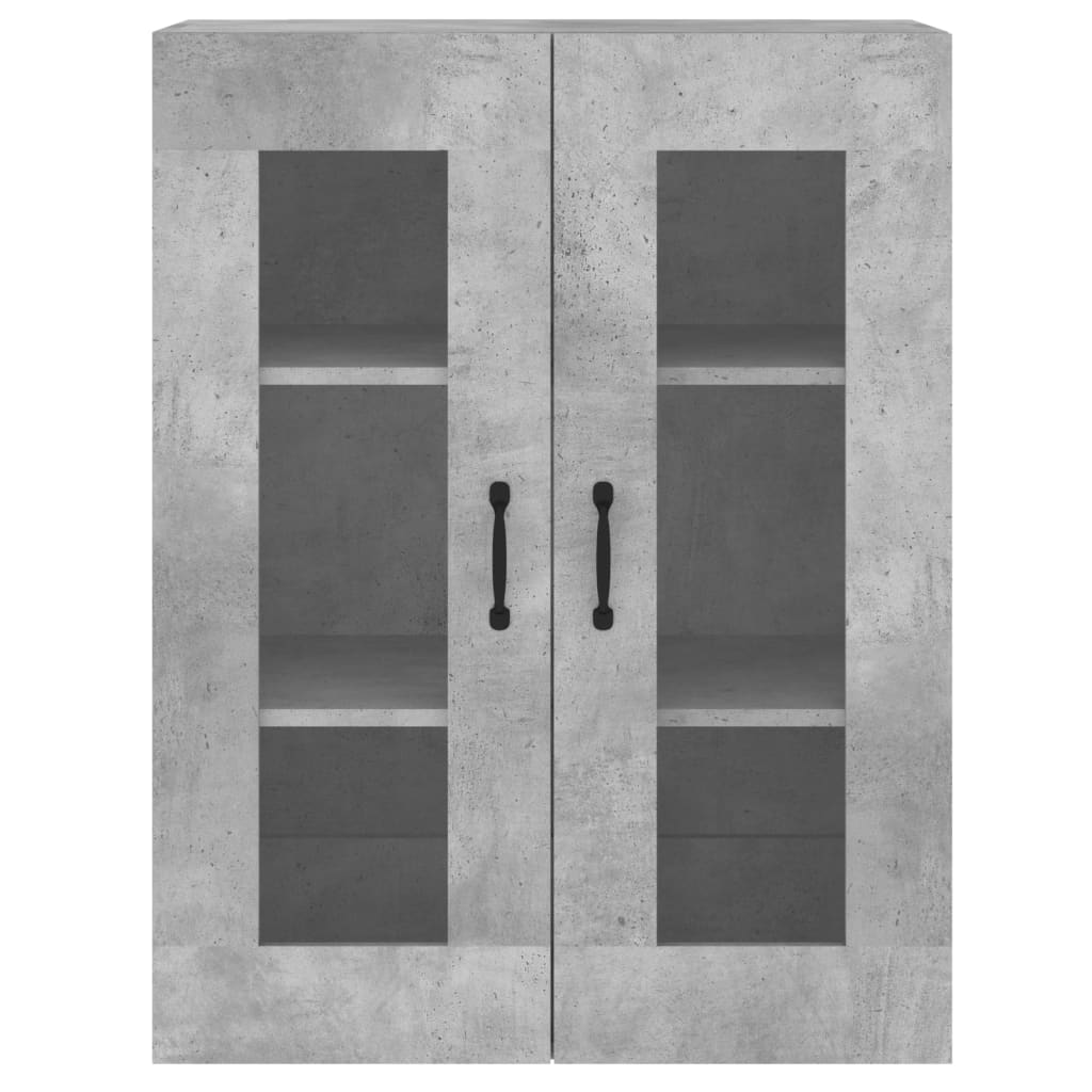 vidaXL Wall Mounted Cabinets 2 pcs Concrete Grey Engineered Wood