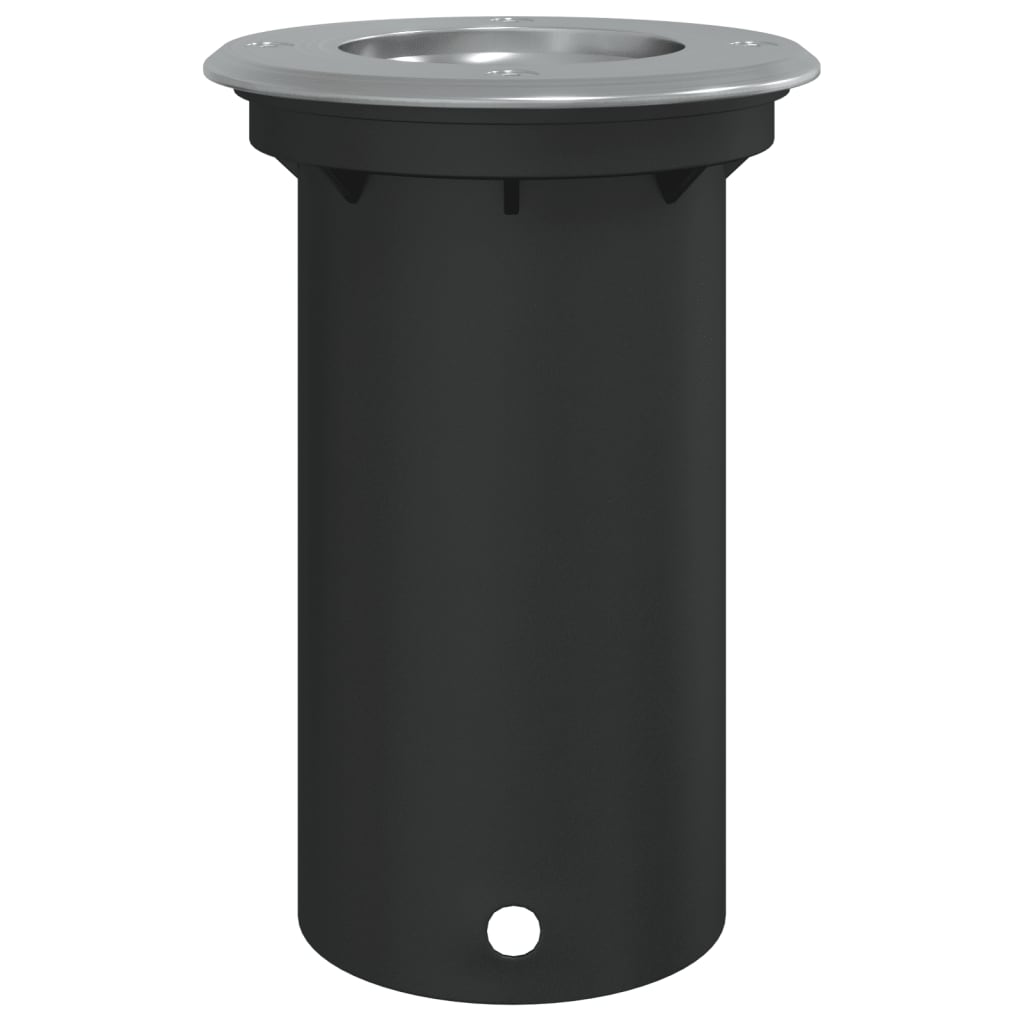 vidaXL Outdoor Ground Light Round Black 10.5x10.5cm Die-cast Aluminium