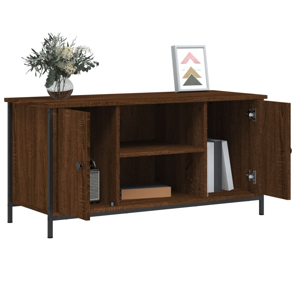 vidaXL TV Cabinet Brown Oak 100x40x50 cm Engineered Wood