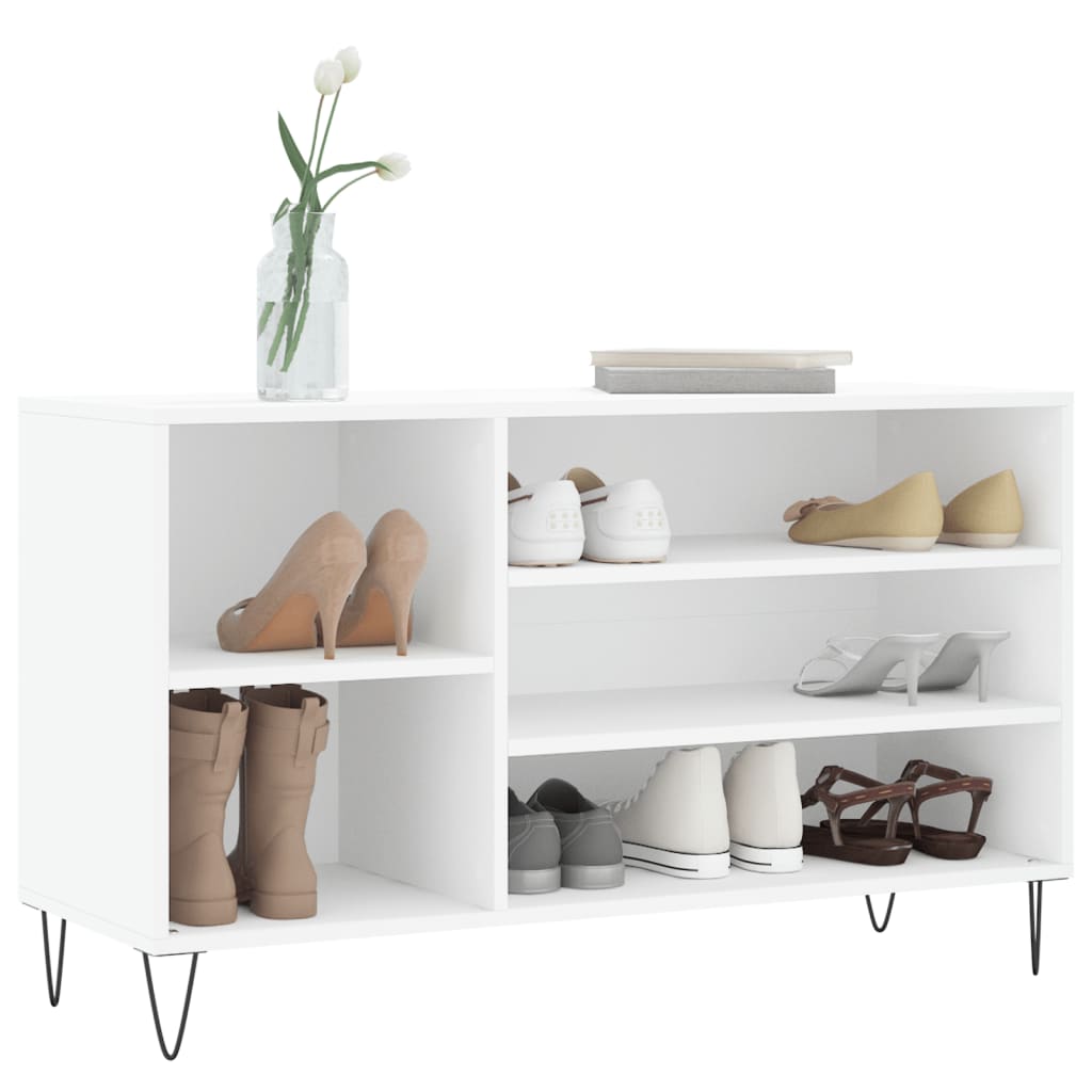 vidaXL Shoe Cabinet White 102x36x60 cm Engineered Wood