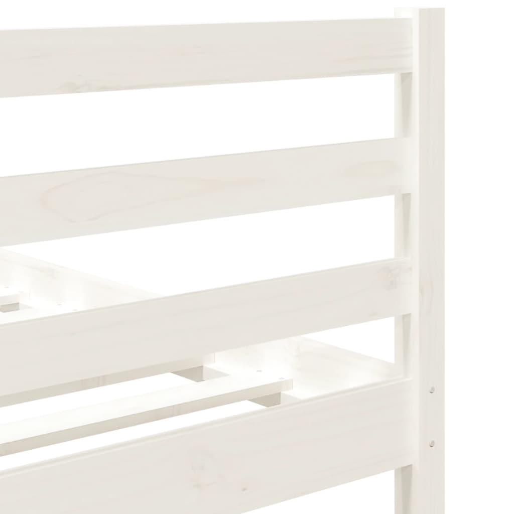 vidaXL Bed Frame without Mattress White 90x190 cm Single Solid Wood