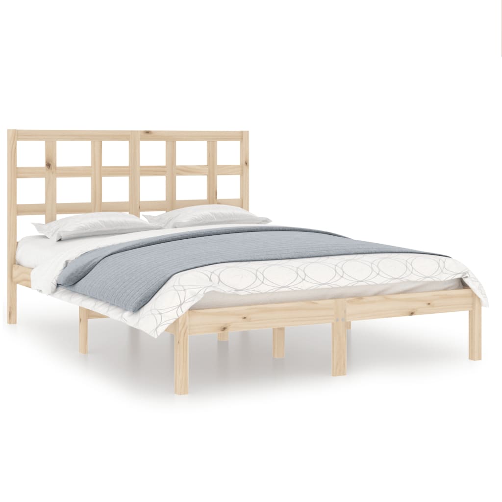 vidaXL Bed Frame without Mattress 150x200 cm King Size Solid Wood