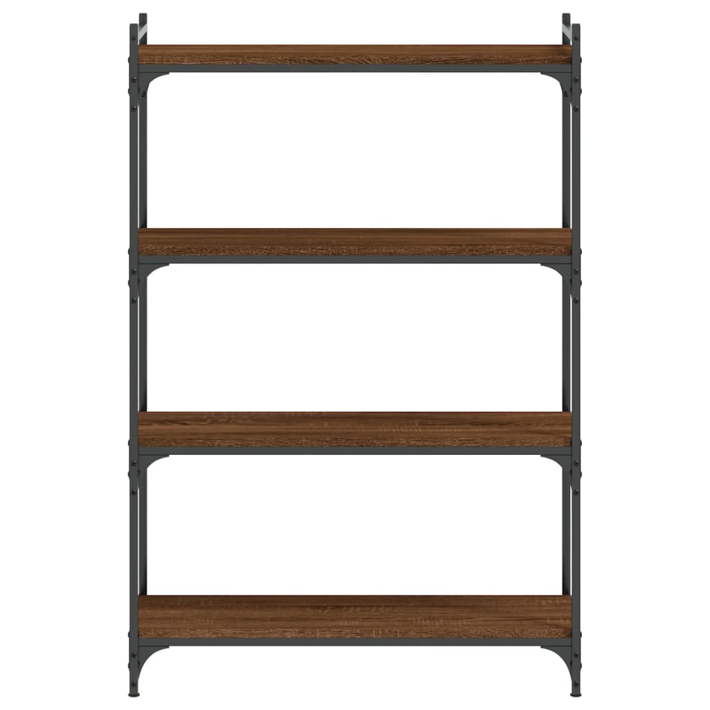 vidaXL Bookcase 4-Tier Brown Oak 80x30x120 cm Engineered Wood