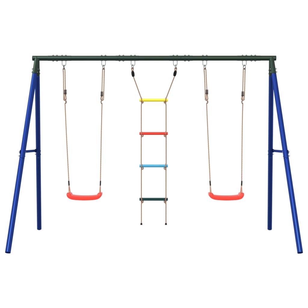 vidaXL Outdoor Swing Set with Swings and Ladder