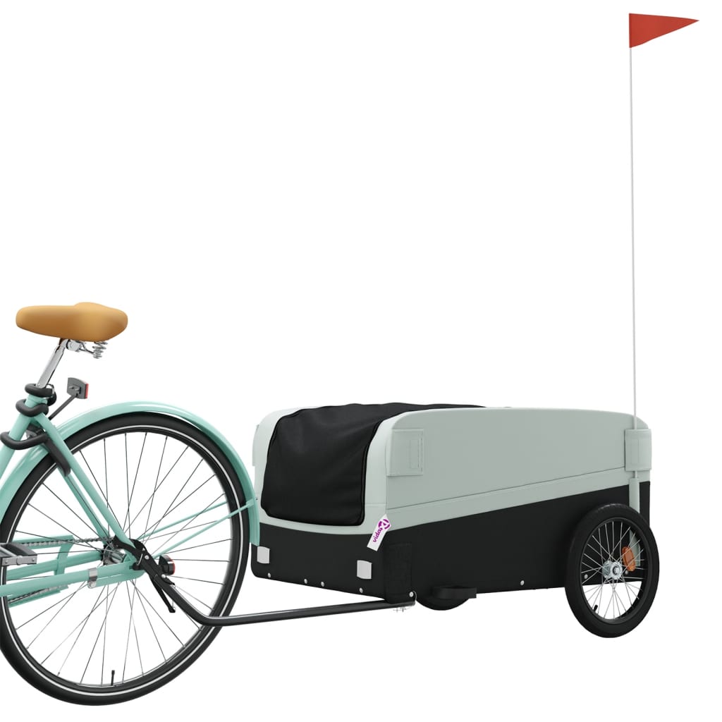 vidaXL Bike Trailer Black and Grey 45 kg Iron