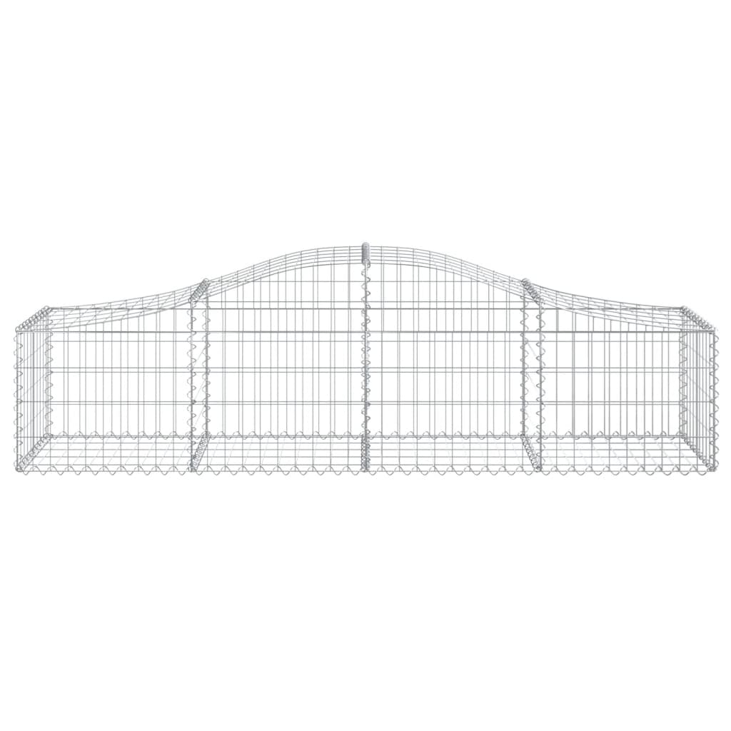 vidaXL Arched Gabion Baskets 15 pcs 200x50x40/60 cm Galvanised Iron