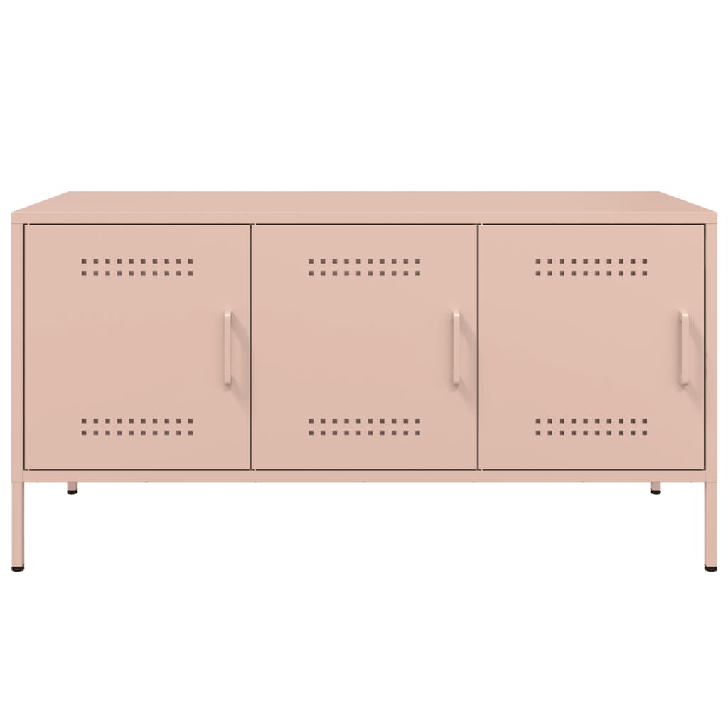 vidaXL TV Cabinet Pink 100.5x39x50.5 cm Steel