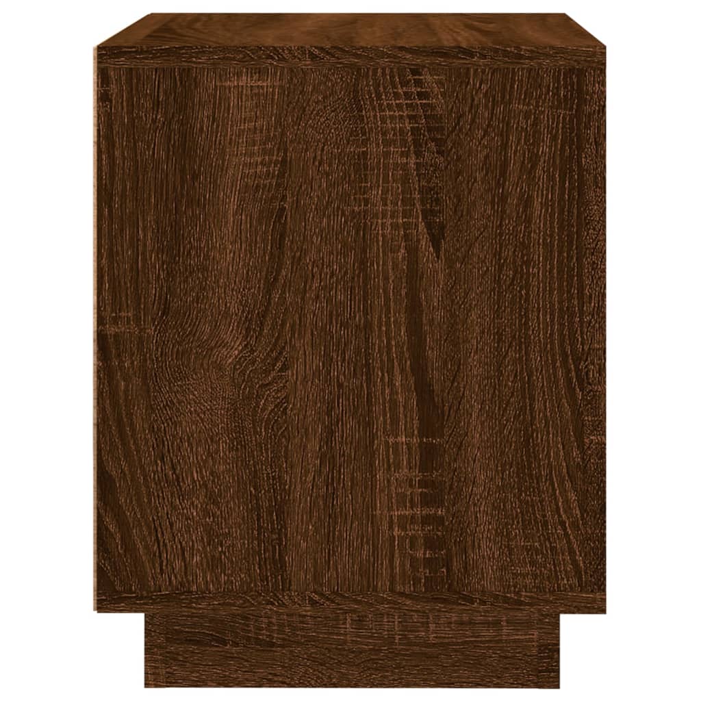 vidaXL Bedside Cabinet Brown Oak 44x35x45 cm Engineered Wood