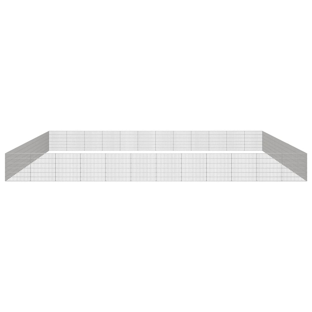 vidaXL Free Range Animal Enclosure 48-Panel 54x60 cm Galvanised Iron