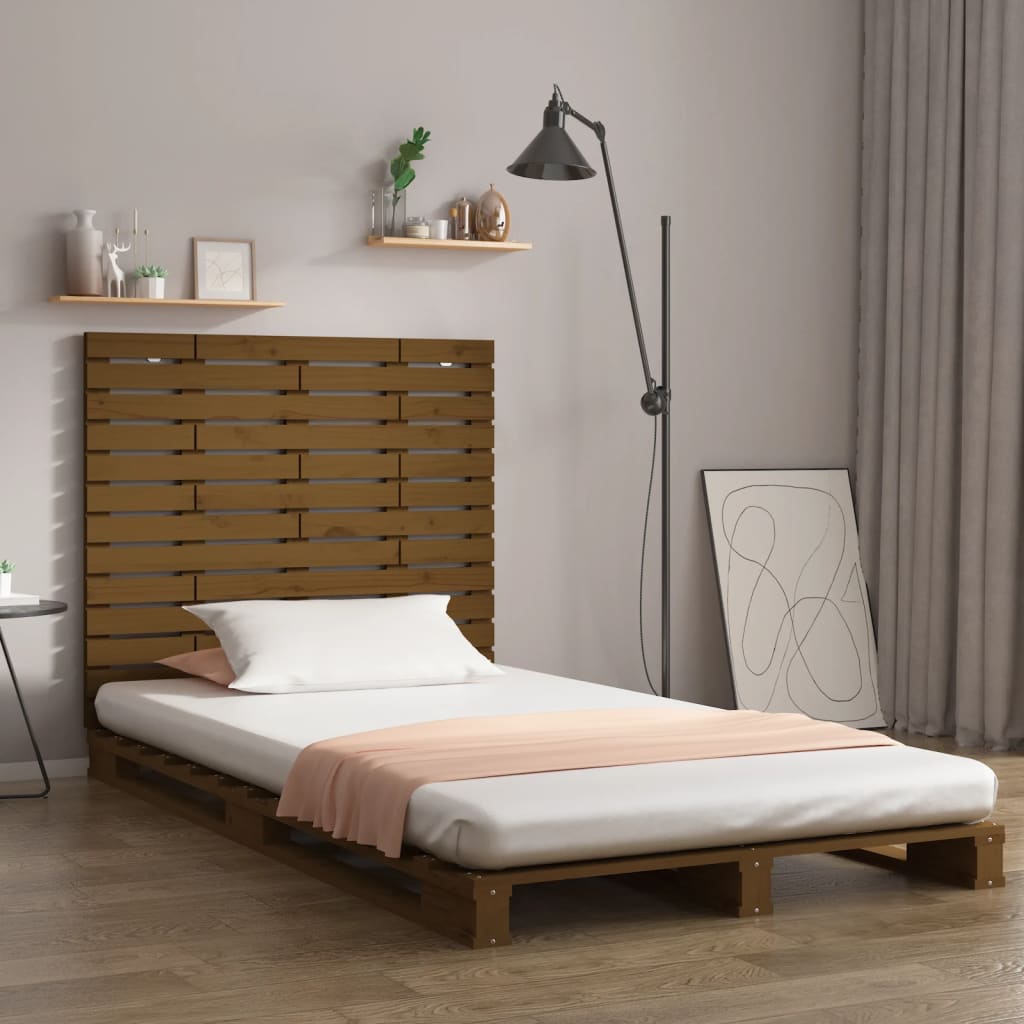 vidaXL Wall Headboard Honey Brown 81x3x91.5 cm Solid Wood Pine