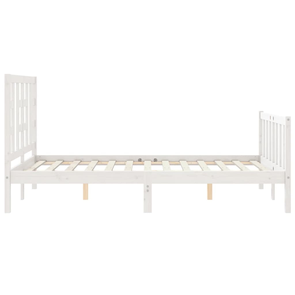 vidaXL Bed Frame without Mattress White 120x200 cm Solid Wood Pine