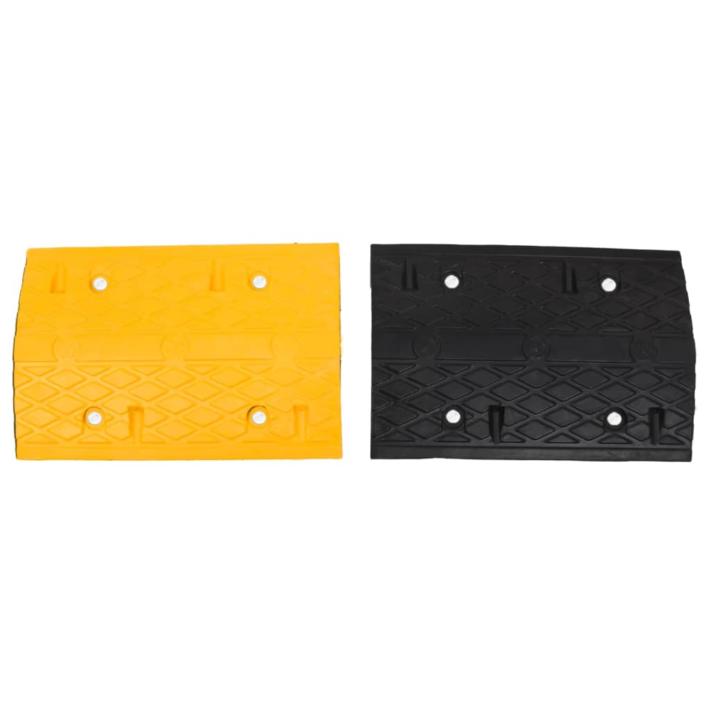 vidaXL Speed Hump Yellow&Black 97x32.5x4 cm Rubber