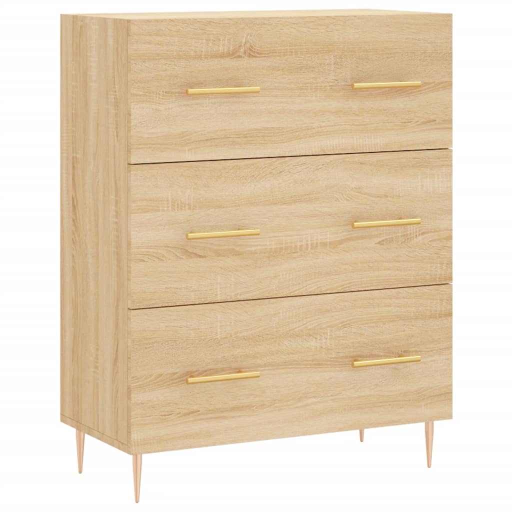 vidaXL Highboard Sonoma Oak 69.5x34x180 cm Engineered Wood