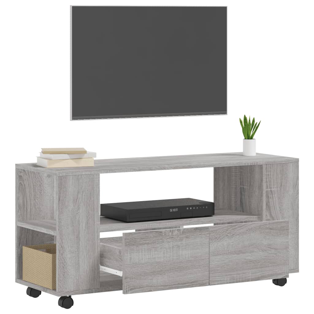 vidaXL TV Cabinet Grey Sonoma 102x34.5x43 cm Engineered Wood