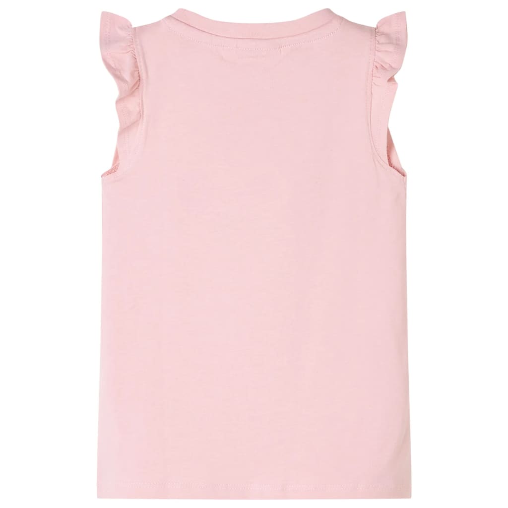 Kids' T-shirt with Ruffle Sleeves Light Pink 116