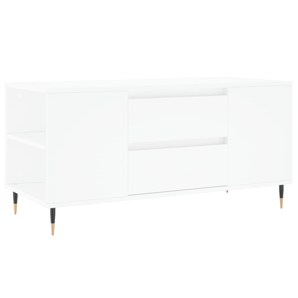 vidaXL Coffee Table White 102x44.5x50 cm Engineered Wood