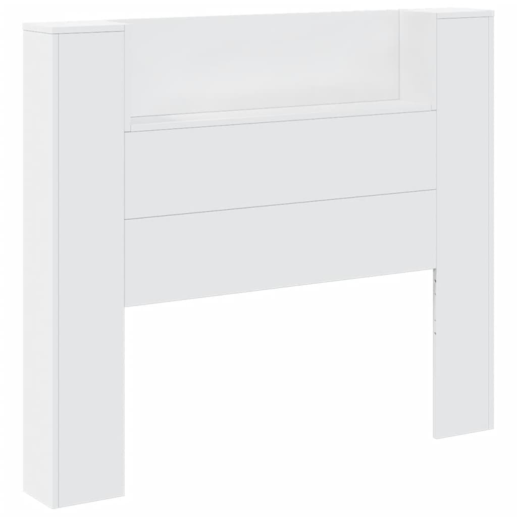 vidaXL Headboard Cabinet with LED White 120x16.5x103.5 cm