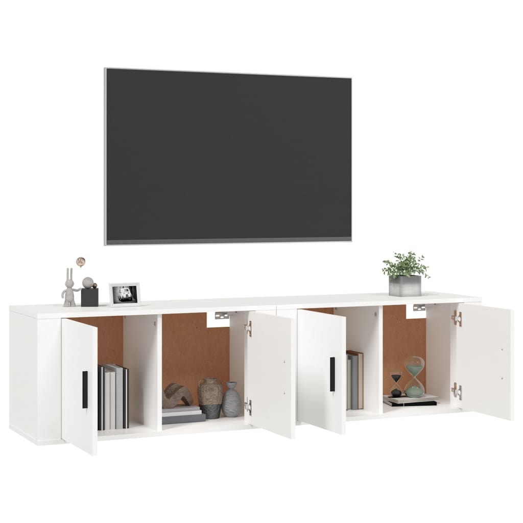 vidaXL Wall-mounted TV Cabinets 2 pcs White 80x34.5x40 cm