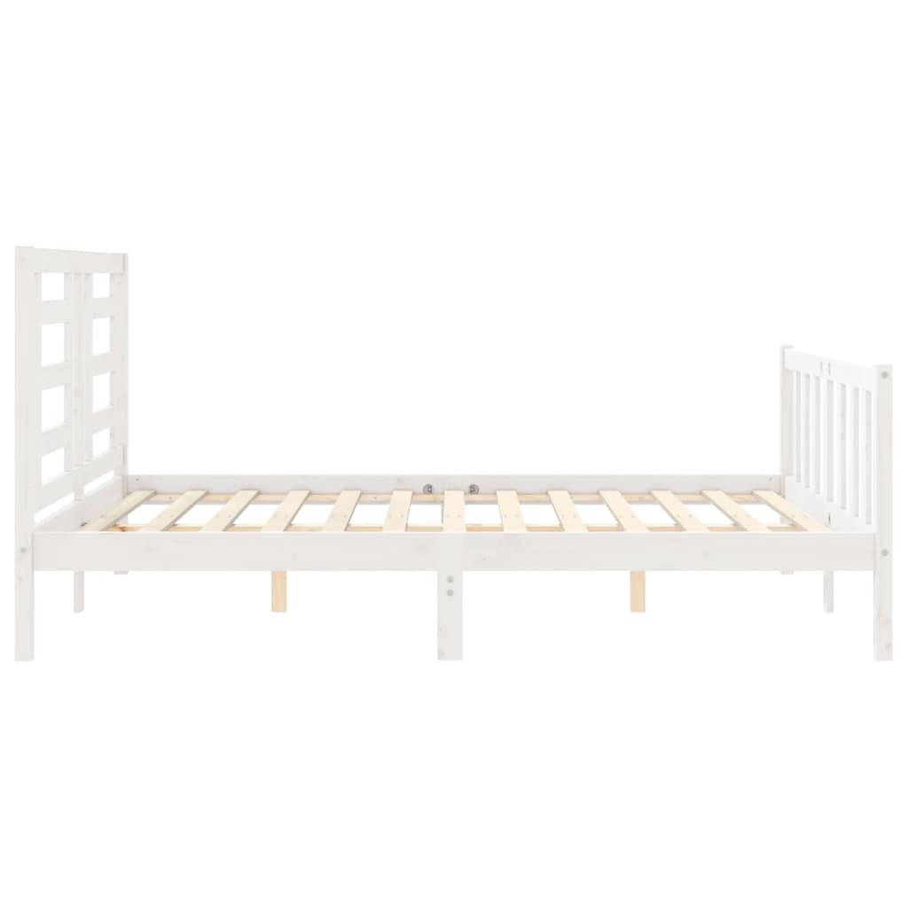 vidaXL Bed Frame without Mattress White 160x200 cm Solid Wood Pine