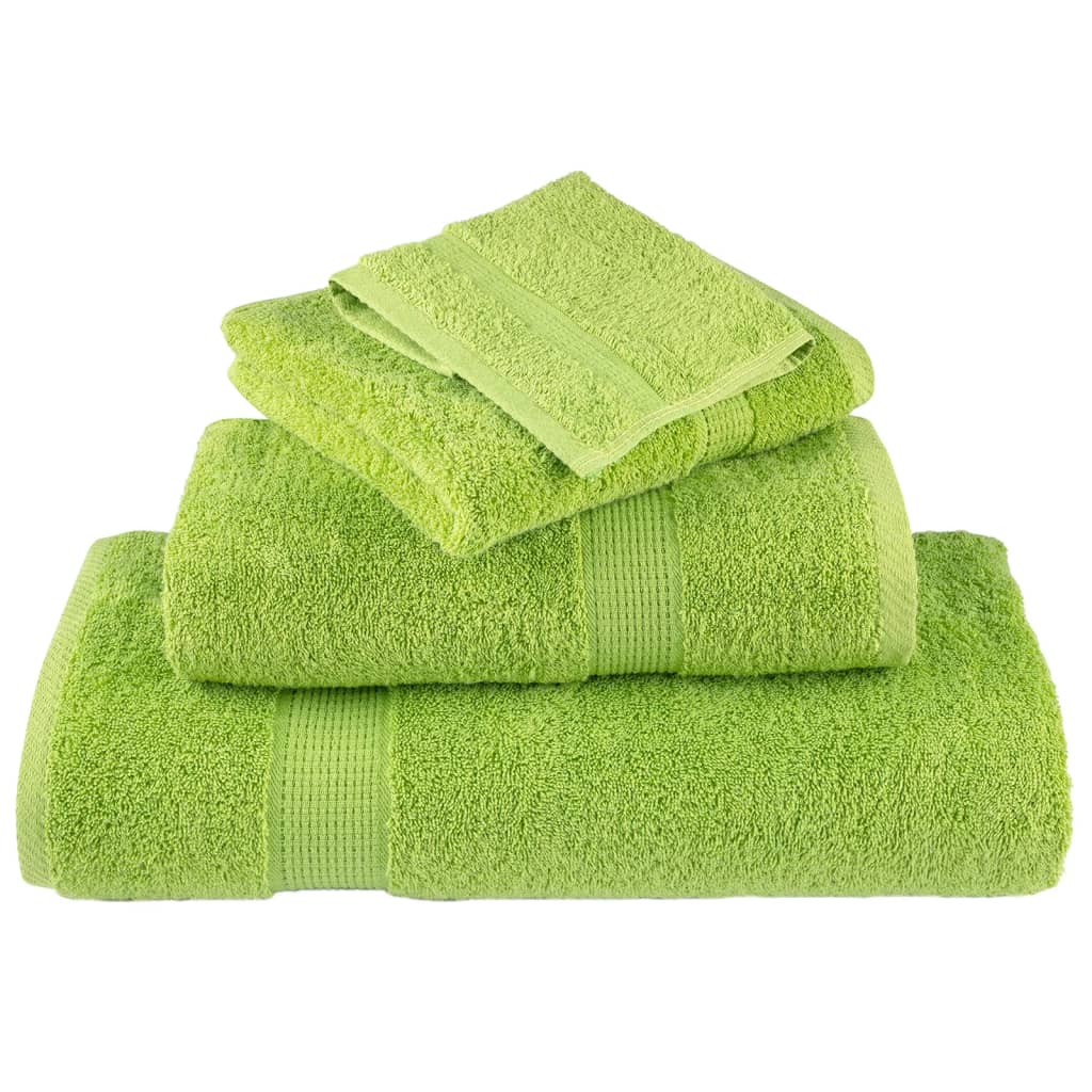 vidaXL 12 Piece Premium Towel Set SOLUND Green 600 gsm