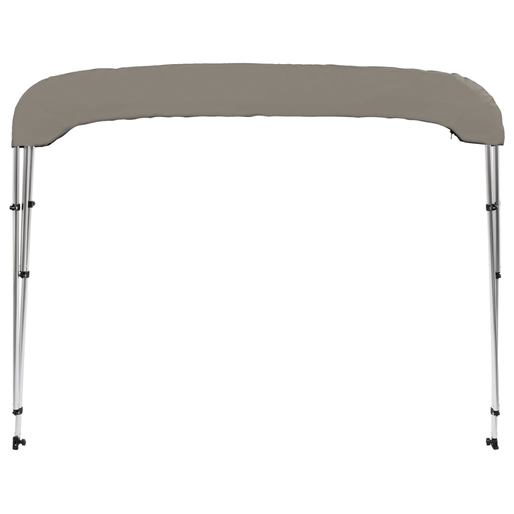 vidaXL 3-bow Bimini Top Grey 183x180x137 cm