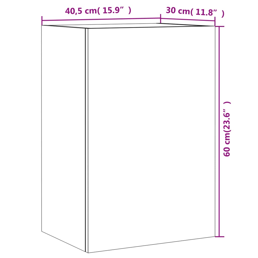 vidaXL TV Wall Cabinets 2 pcs Brown Oak 40.5x30x60 cm Engineered Wood