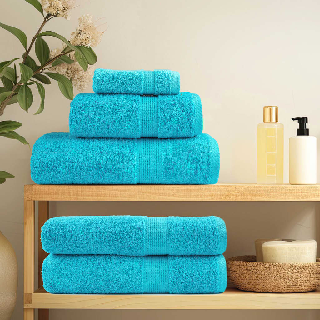 vidaXL Premium Soap Towels SOLUND 2 pcs Turquoise 30x30 cm 600 gsm