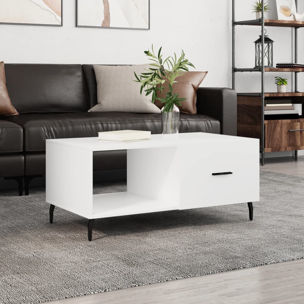 vidaXL Coffee Table White 90x50x40 cm Engineered Wood