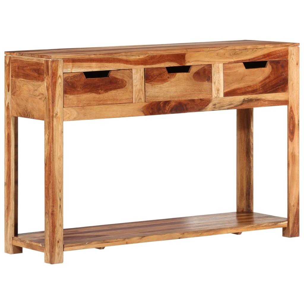 vidaXL Console Table 110x35x75 cm Solid Wood Acacia