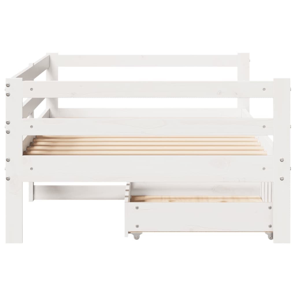 vidaXL Daybed with Drawers without Mattress 90x200 cm Solid Wood