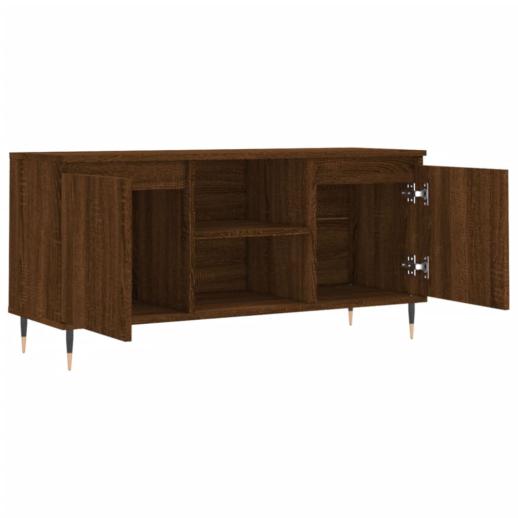 vidaXL TV Cabinet Brown Oak 104x35x50 cm Engineered Wood