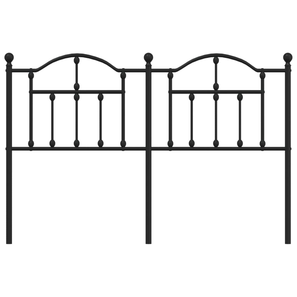 vidaXL Metal Headboard Black 135 cm