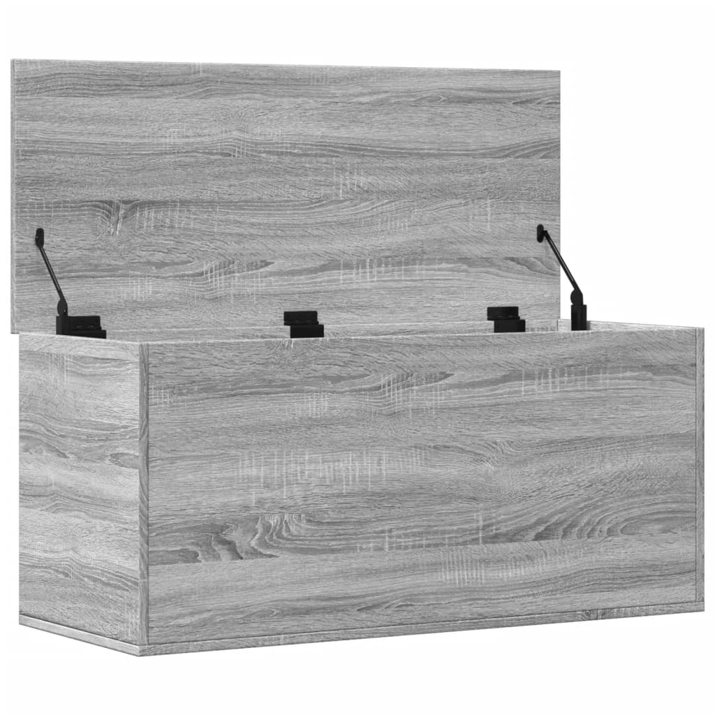 vidaXL Storage Box Grey Sonoma 100x42x46 cm Engineered Wood