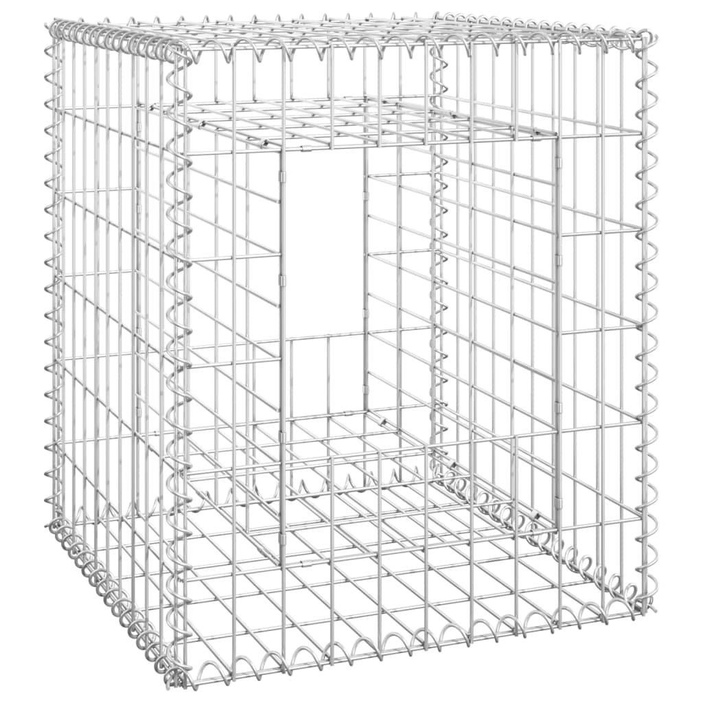 vidaXL Gabion Basket Posts 2 pcs 50x50x60 cm Iron